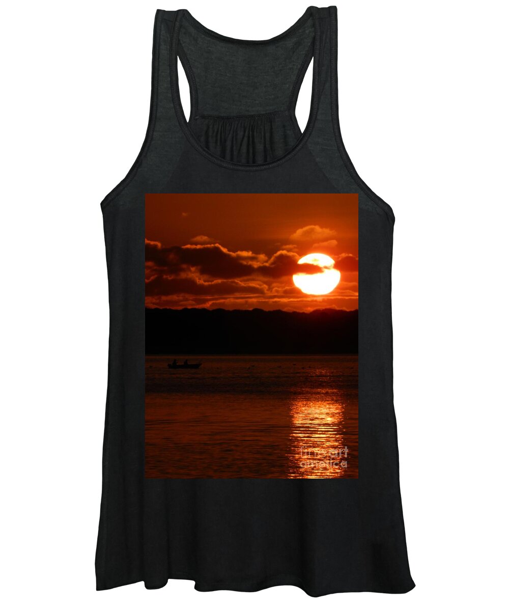Sunset Women's Tank Top featuring the photograph Red Sky by Gallery Of Hope 