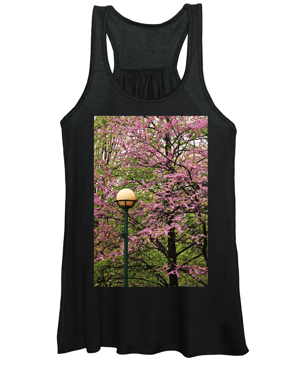 Chattanooga Women's Tank Top featuring the photograph Redbud and Lamp by Tom and Pat Cory