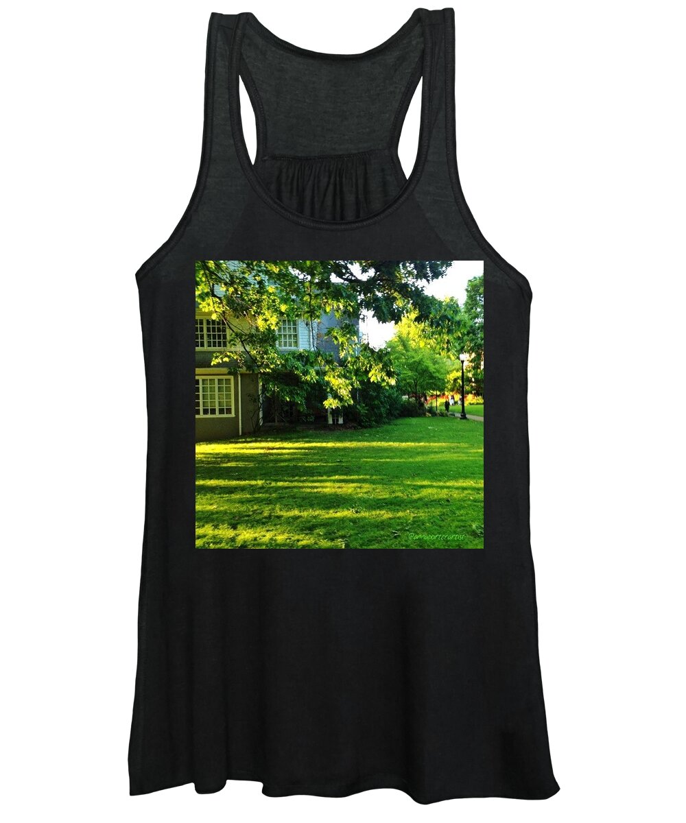 Reed College Women's Tank Top featuring the photograph Reed College Campus Evening Light by Anna Porter