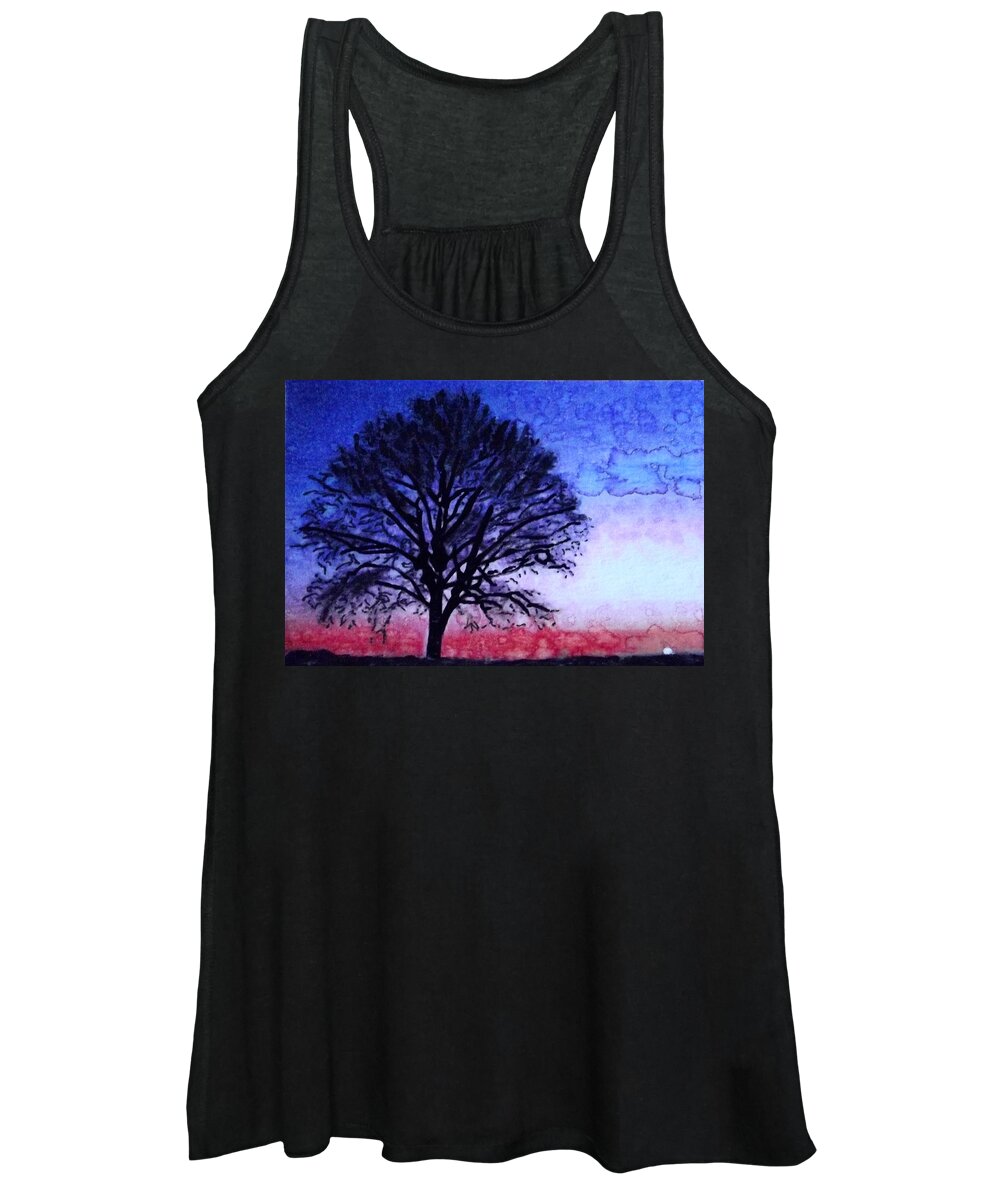 Oak Women's Tank Top featuring the painting Rest Well by Cara Frafjord