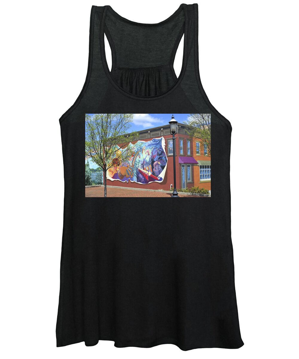 Riverside Gardens Park In Red Bank Nj Women's Tank Top featuring the photograph Riverside Gardens Park in Red Bank NJ by Terry DeLuco