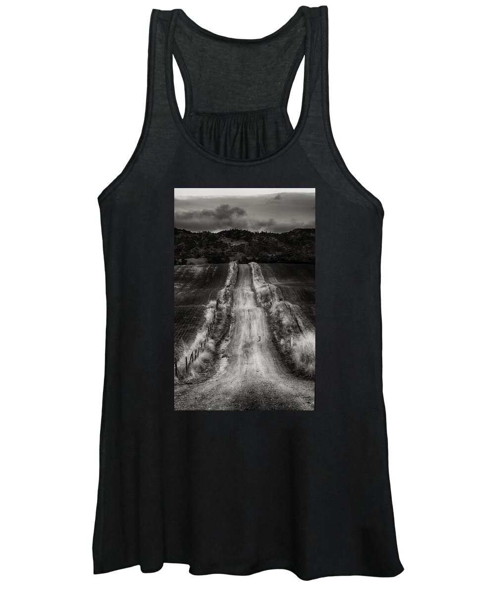 Road Women's Tank Top featuring the photograph Road Into The Hills by Robert Woodward