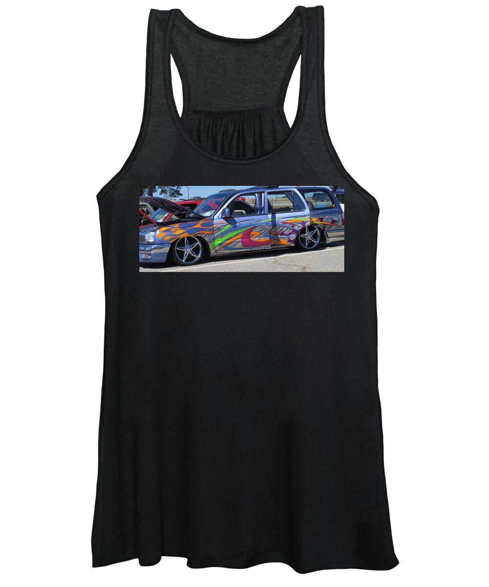 Lowrider Women's Tank Top featuring the photograph Rolling Art Lowrider by Aaron Martens