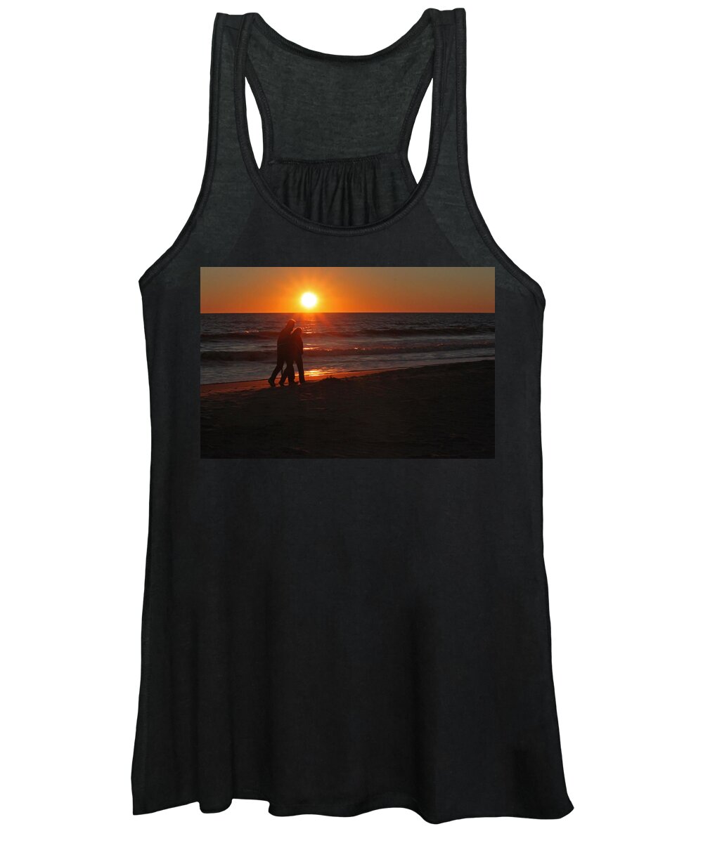Sunset Women's Tank Top featuring the photograph Romancing by Suzanne Gaff