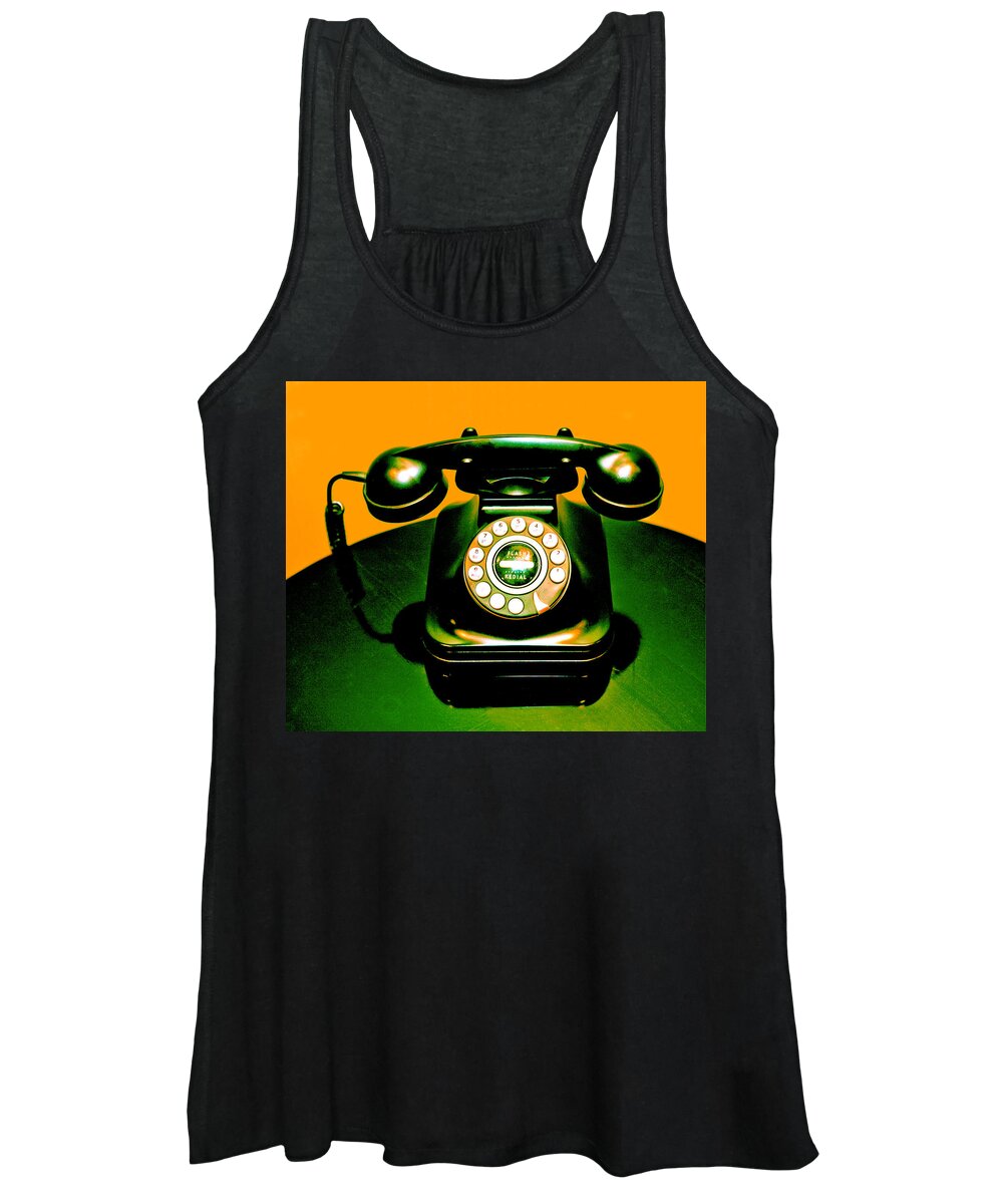 Rotary Telephone Women's Tank Top featuring the photograph Rotary Phone by Steve Ladner