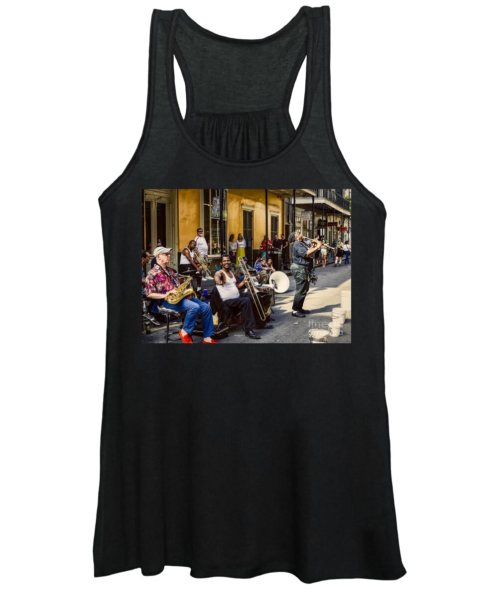 New Orleans Women's Tank Top featuring the photograph Royal Street Jazz Musicians by Kathleen K Parker