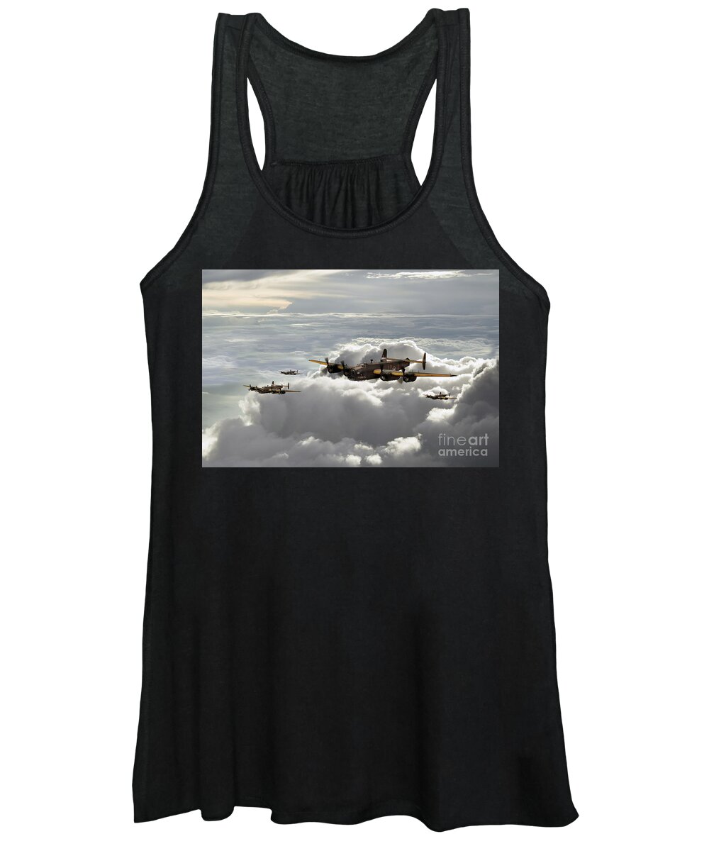 Handley Page Halifax Women's Tank Top featuring the digital art Ruhr Valley Express by Airpower Art