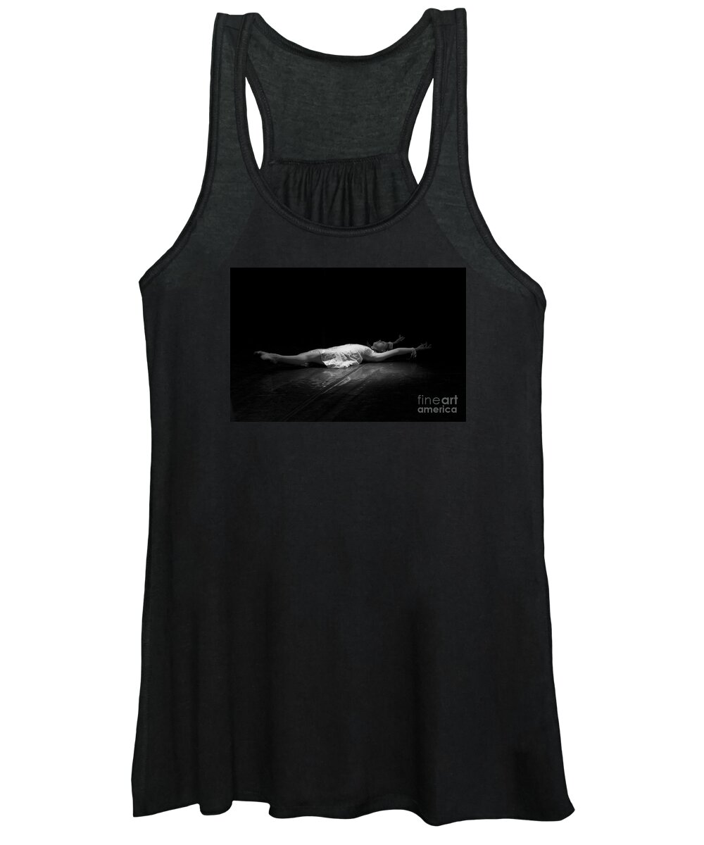 Ballerina Women's Tank Top featuring the photograph Russian Ballerina as a Melting Snowflake. by Clare Bambers