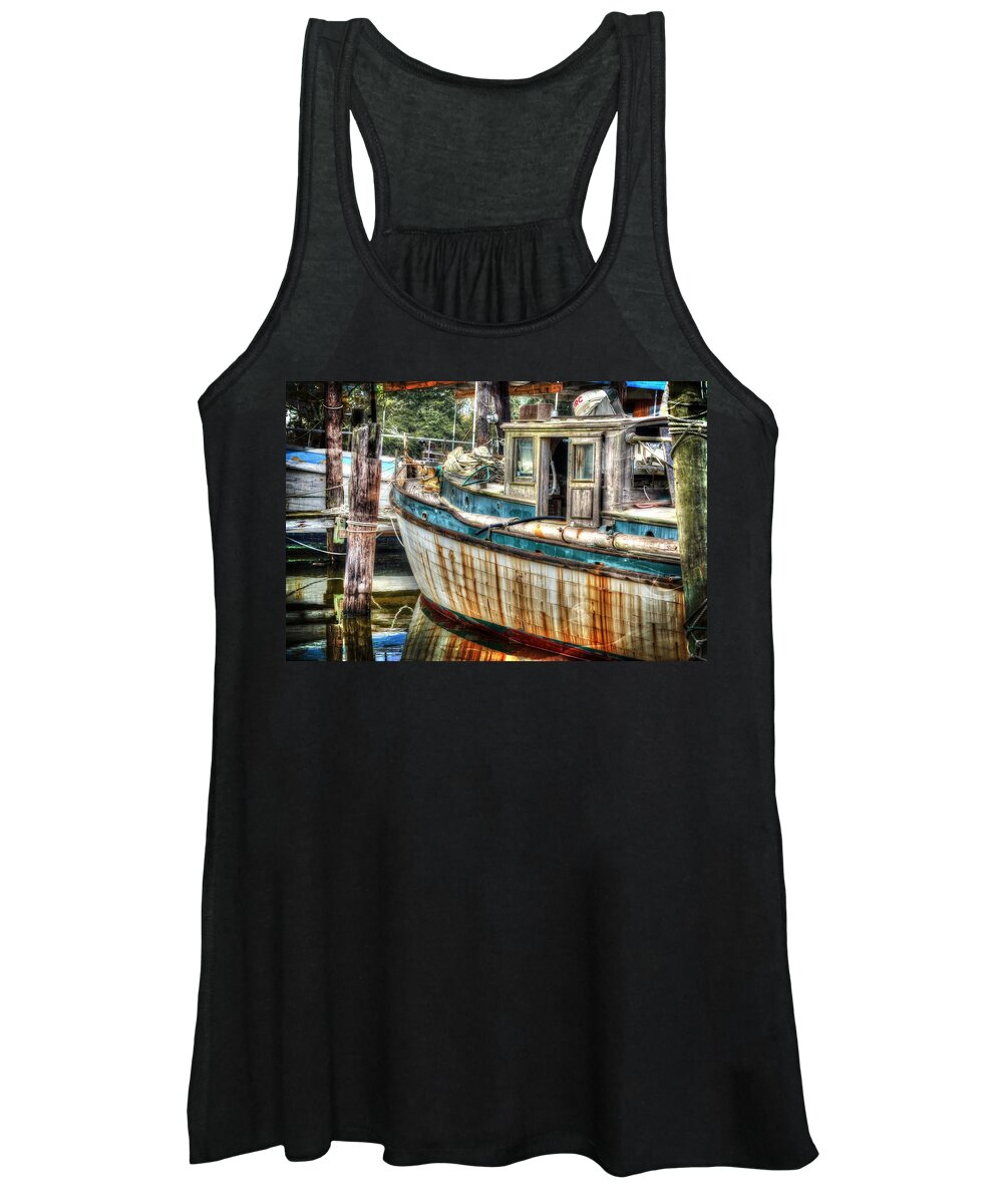 Alabama Women's Tank Top featuring the digital art Rusted Wood by Michael Thomas