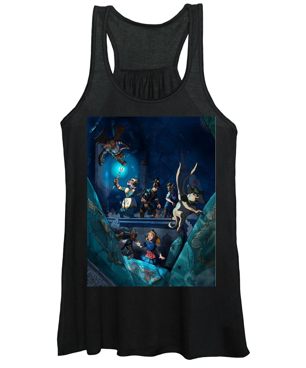  Fantasy Women's Tank Top featuring the painting Sacred Burial Chamber by Reynold Jay