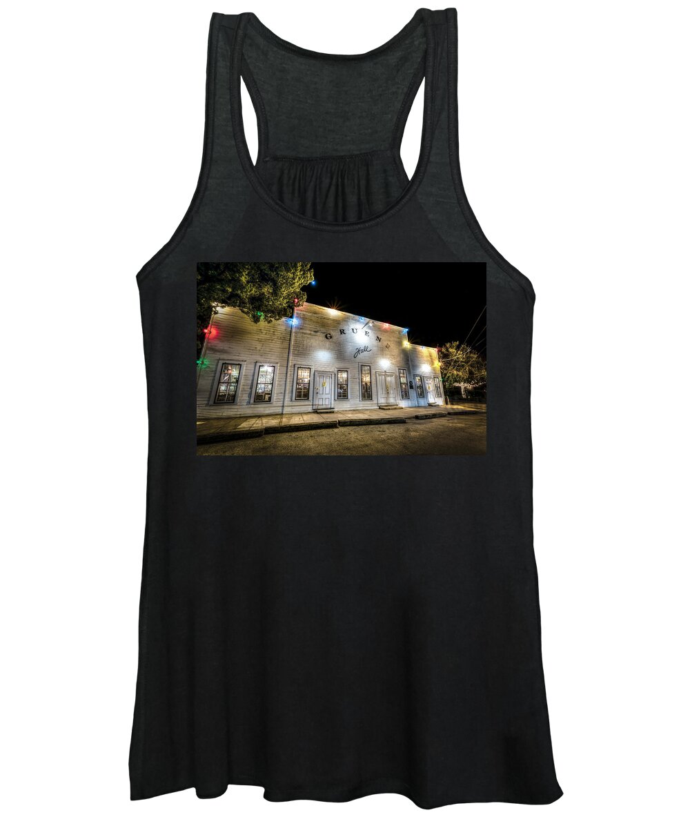 Hall Women's Tank Top featuring the photograph Saturday Night at Gruene Hall by David Morefield