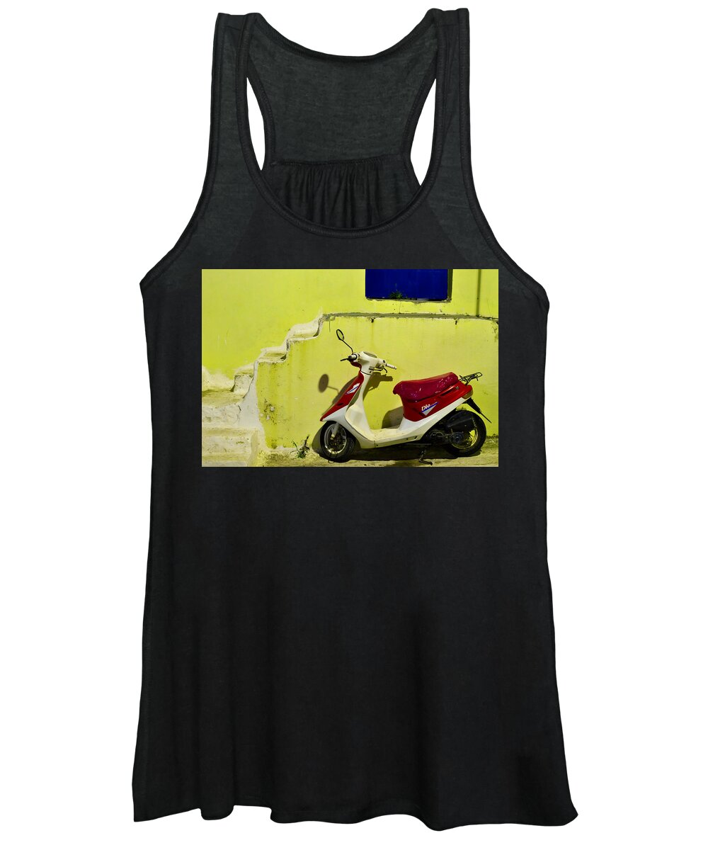 Scooter Women's Tank Top featuring the photograph Scooter by Ivan Slosar
