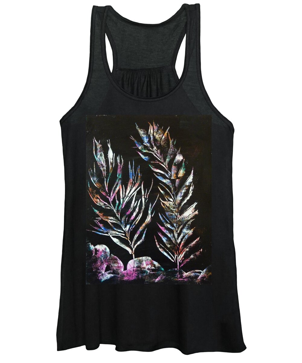 Ferns Women's Tank Top featuring the painting Sea Ferns by Amelie Simmons