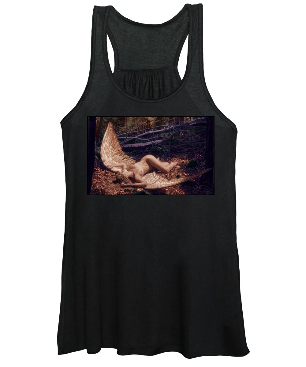 Whelan Women's Tank Top featuring the painting Secret Forest II by Patrick Whelan