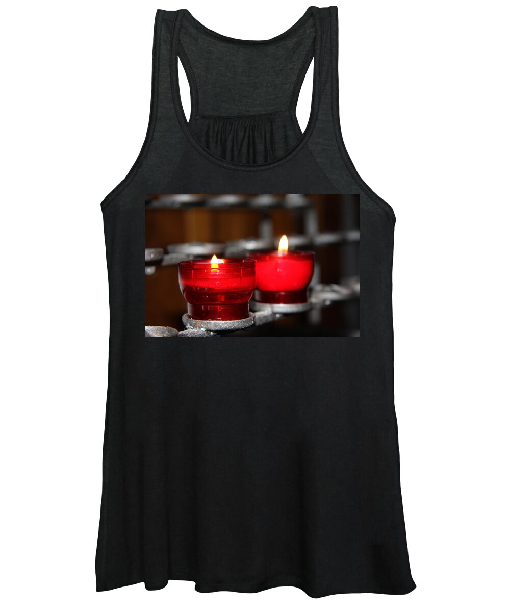 Candle Women's Tank Top featuring the photograph Serenity by Sue Leonard