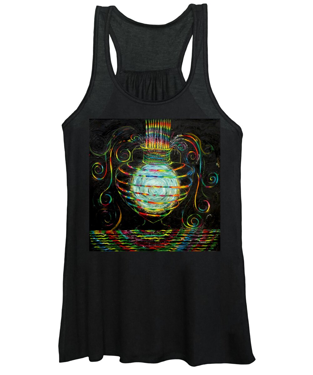 Scripture Women's Tank Top featuring the painting Seventh Day of Creation by Anne Cameron Cutri