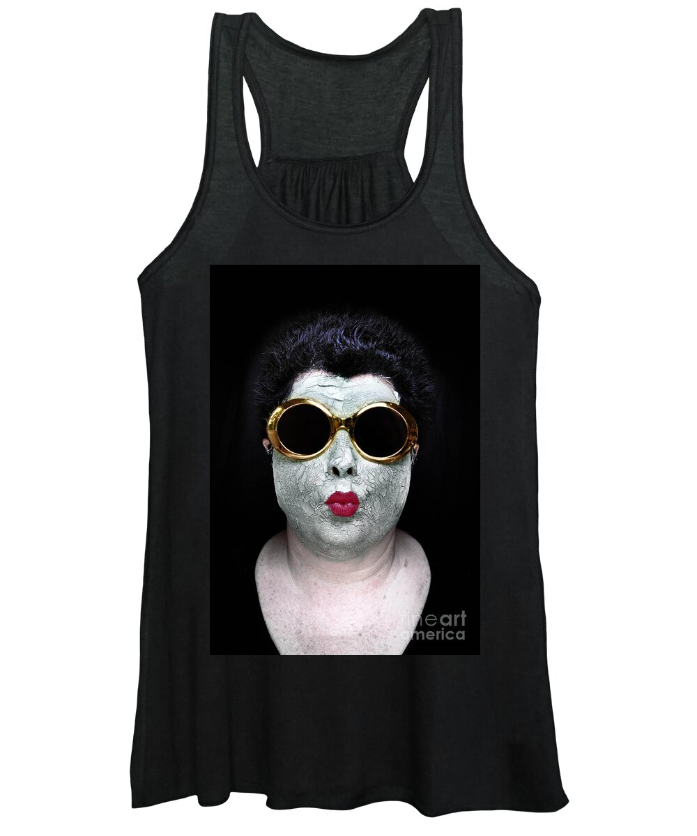 Beaty Women's Tank Top featuring the photograph She couldnt achieve her glam looks without a battery of beauty by Amy Cicconi