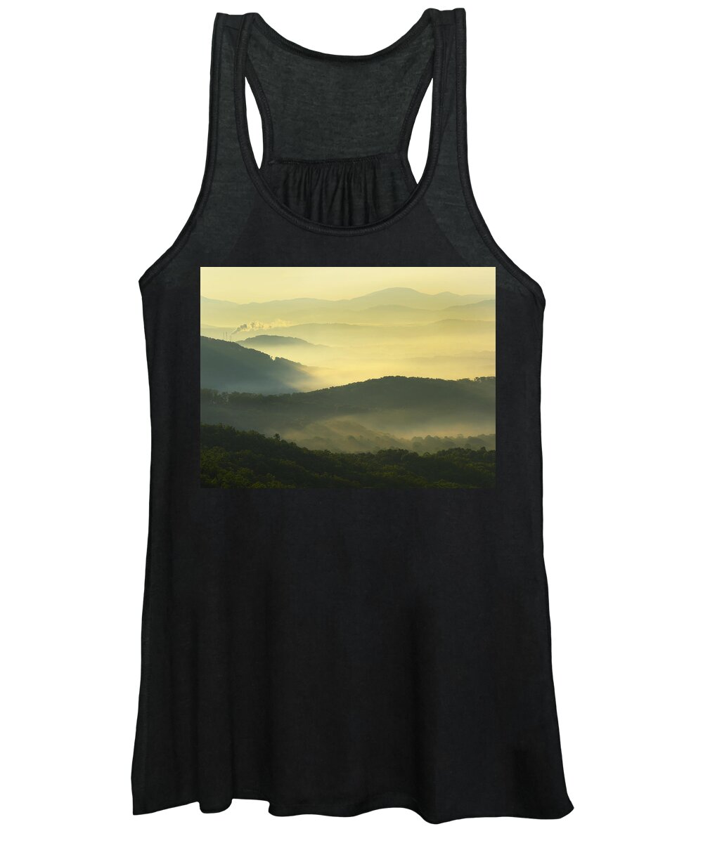 Feb0514 Women's Tank Top featuring the photograph Shining Rock Wilderness From The Blue by Tim Fitzharris
