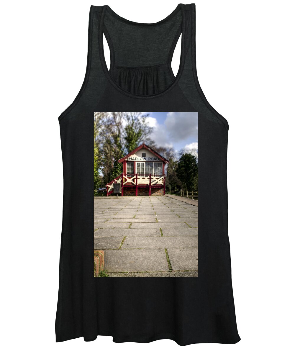 Railroad Women's Tank Top featuring the photograph Signal Box by Spikey Mouse Photography