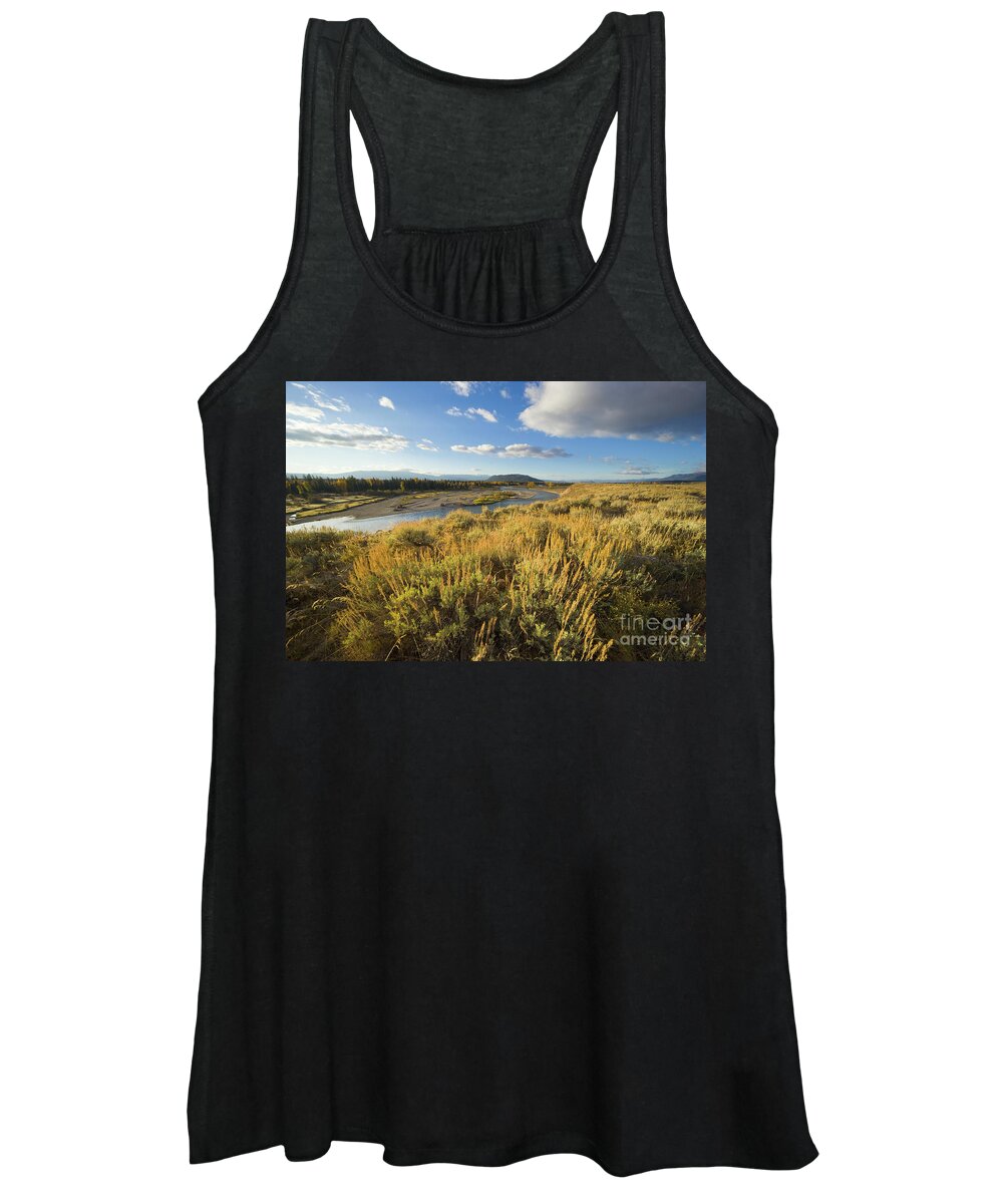 00431129 Women's Tank Top featuring the photograph Snake River And Sagebrush Grand Teton NP by Yva Momatiuk John Eastcott