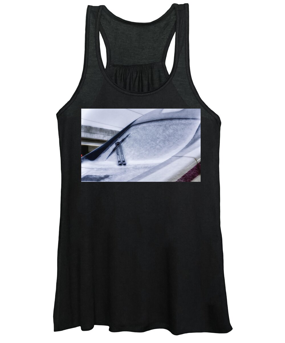 Ave Women's Tank Top featuring the photograph Snow on the Train by Joan Carroll