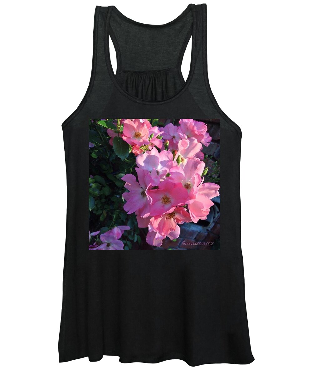 Loves_ Women's Tank Top featuring the photograph Softness And Light ... Pink Climbing by Anna Porter