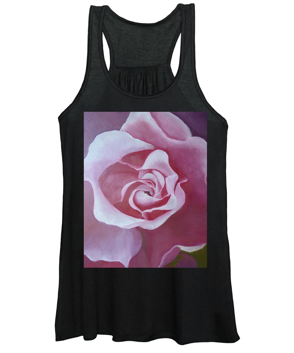 Flower Women's Tank Top featuring the painting Spanish Beauty 2 by Claudia Goodell