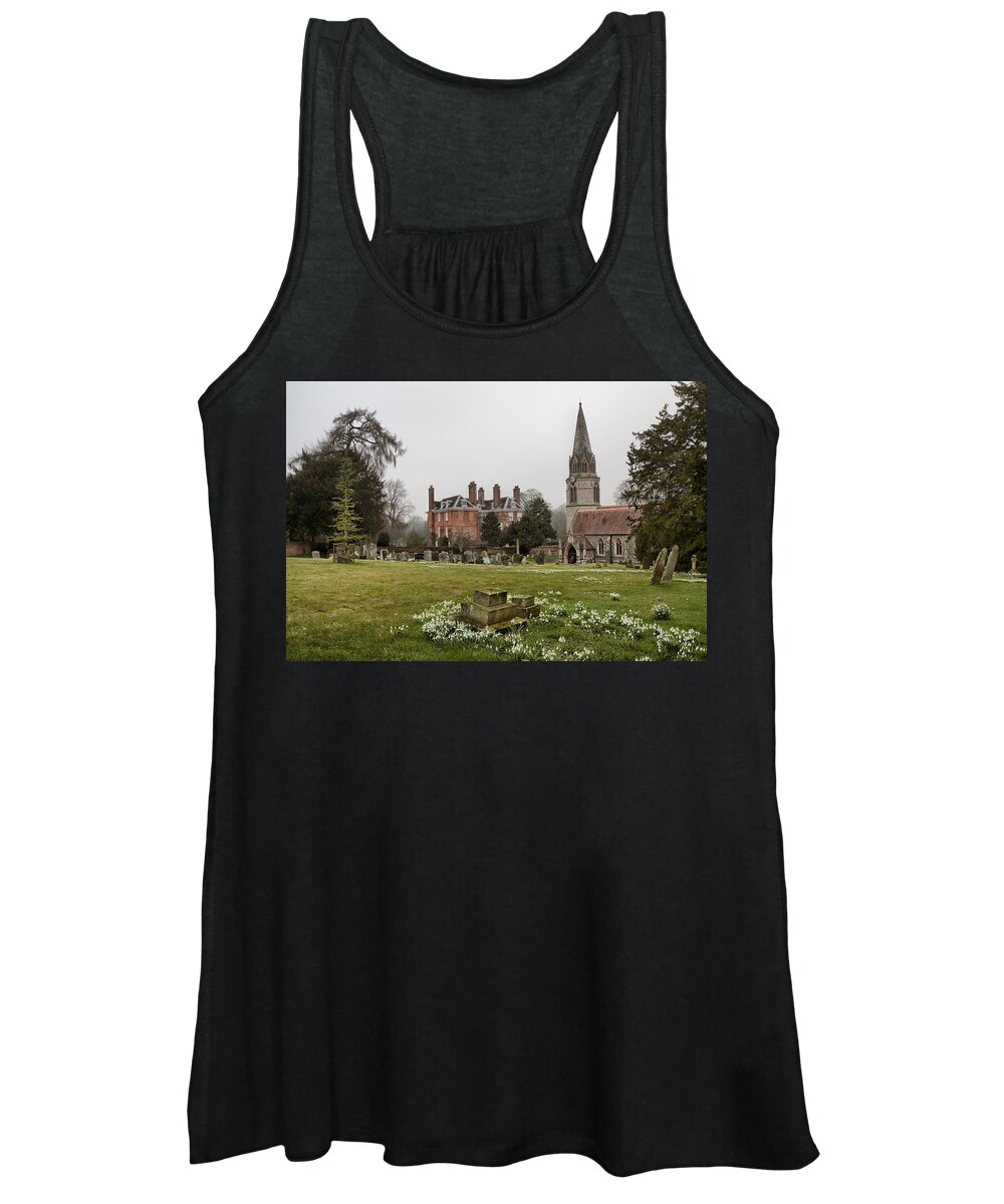 Shirley Mitchell Women's Tank Top featuring the photograph St Gregorys Church Welford by Shirley Mitchell