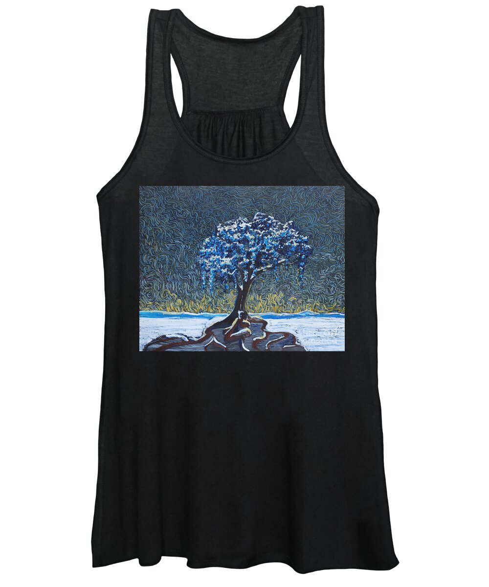 Van Gogh Women's Tank Top featuring the painting Standing Alone In The Snow by Stefan Duncan