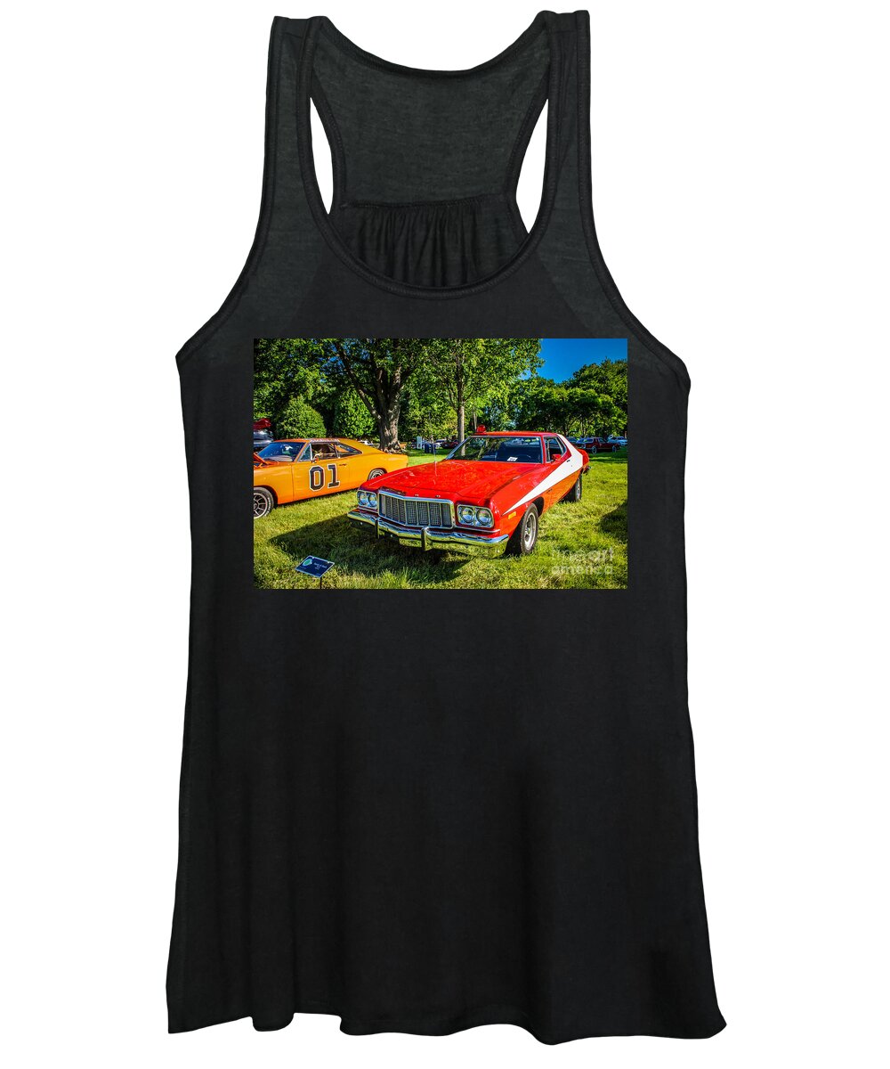 Starsky & Hutch Women's Tank Top featuring the photograph Starsky and Hutch Ford Gran Torino by Grace Grogan