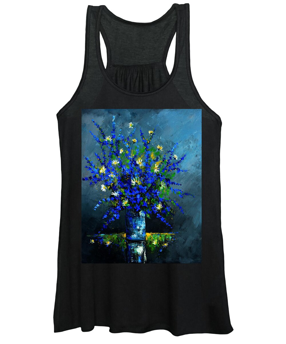 Flowers Women's Tank Top featuring the painting Still life 675130 by Pol Ledent