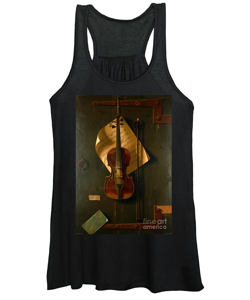 Still Life Women's Tank Top featuring the photograph Still Life with Violin by Padre Art