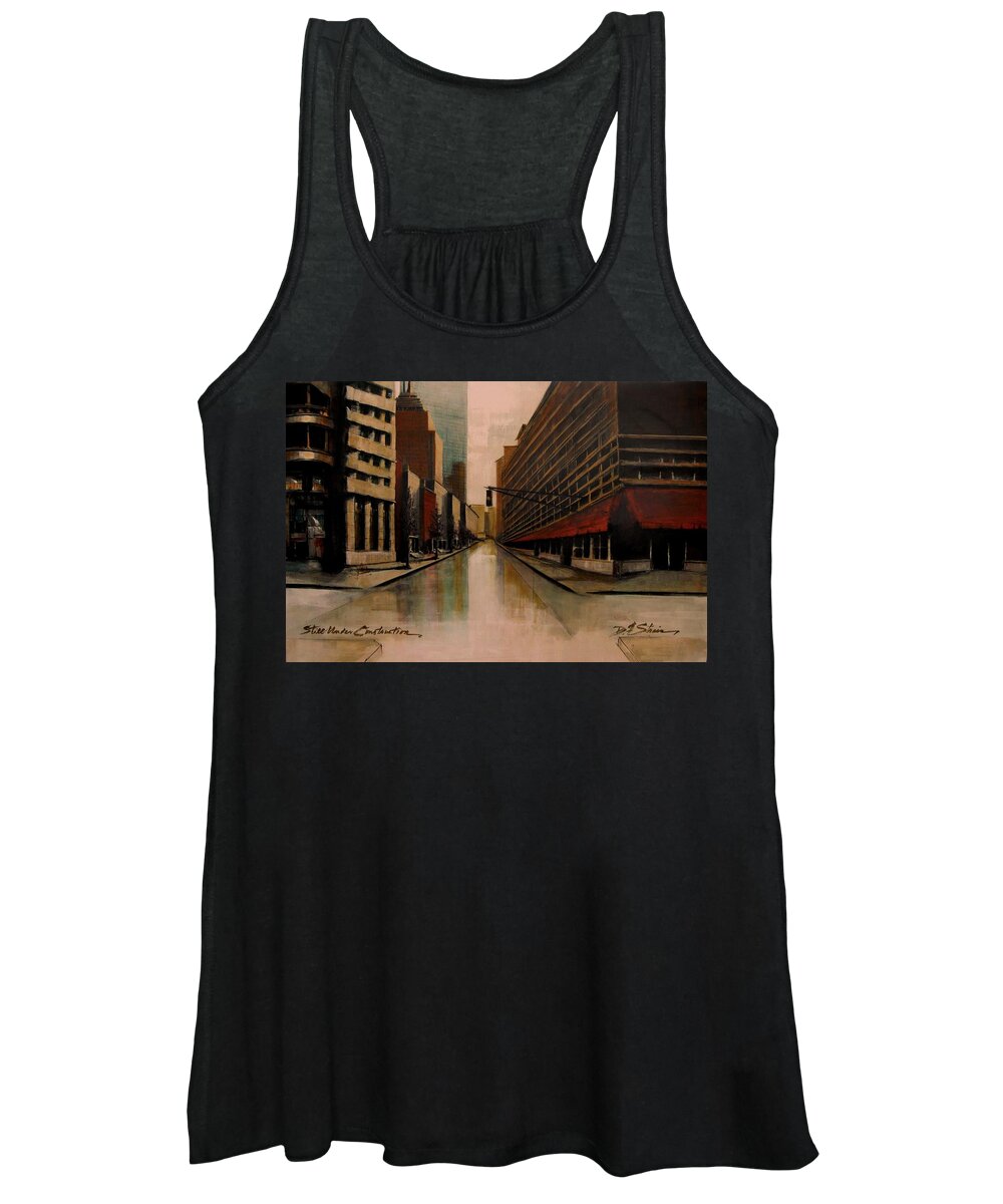  Women's Tank Top featuring the painting Still Under Construction FOURTEEN by Diane Strain