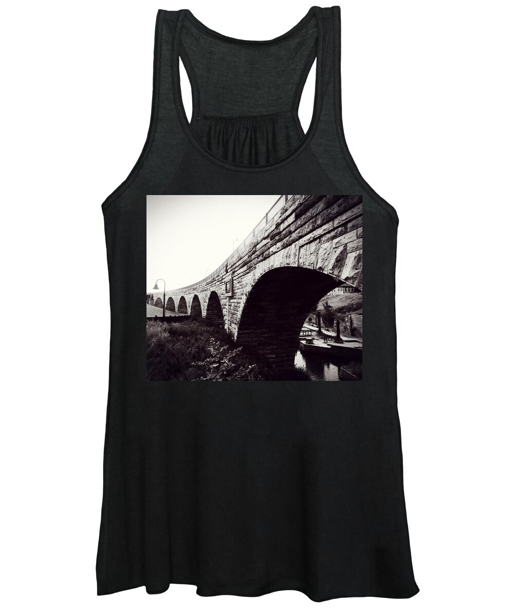Stone Arch Bridge Women's Tank Top featuring the photograph Stone Arch Bridge by Zinvolle Art