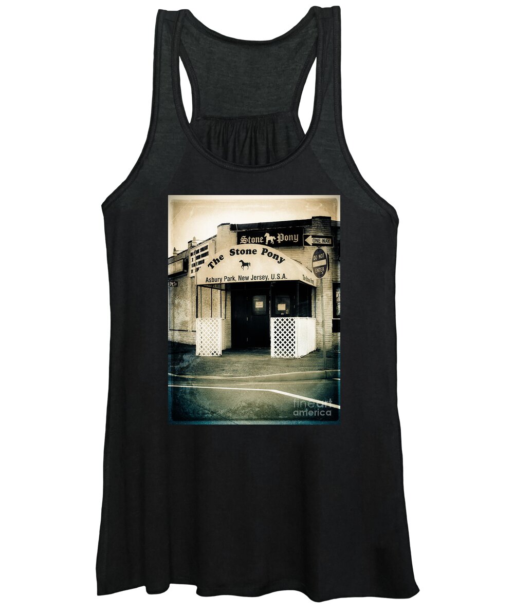 Street Photography Women's Tank Top featuring the photograph Stone Pony by Colleen Kammerer
