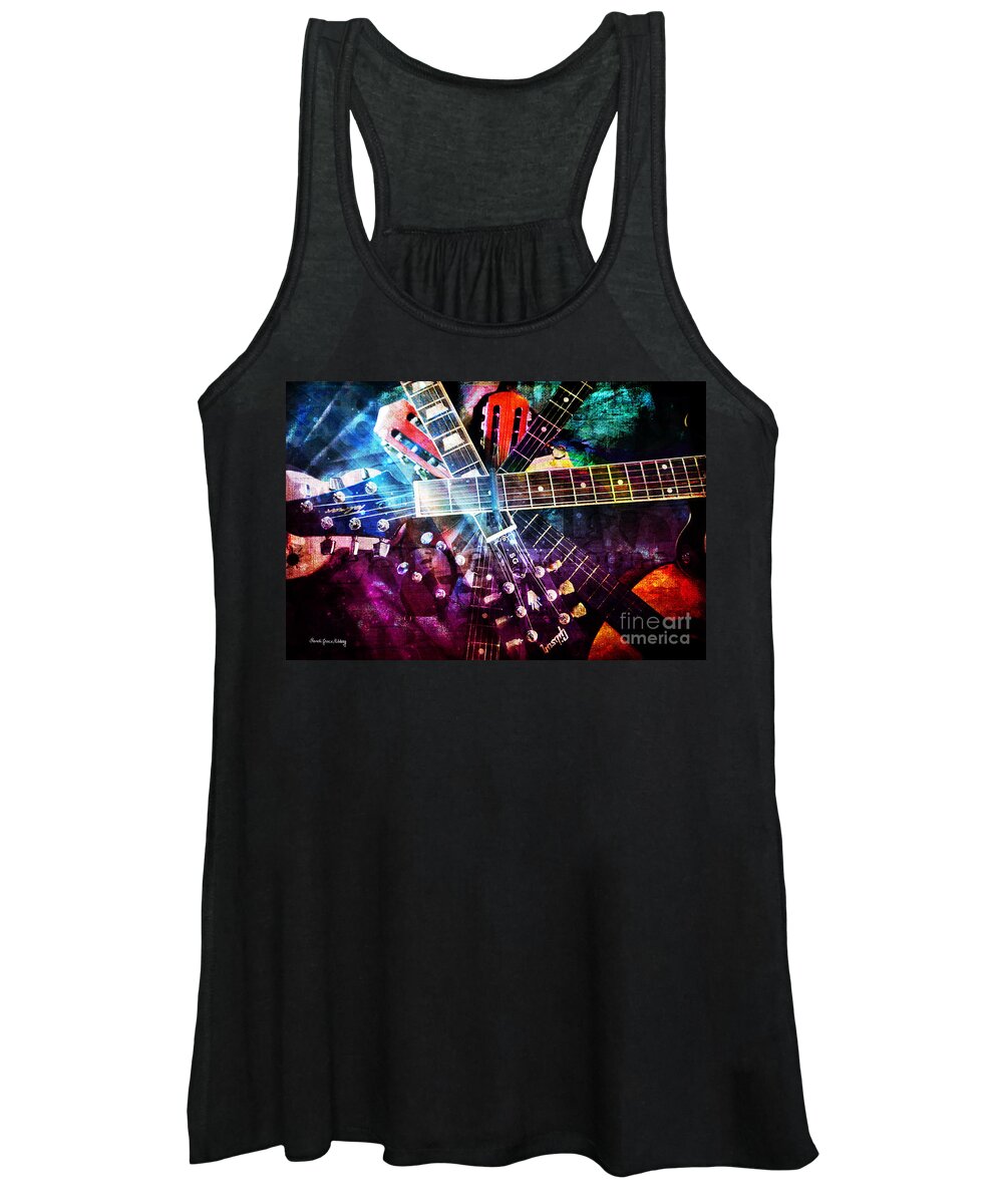 Guitar Women's Tank Top featuring the photograph Strings Attached by Randi Grace Nilsberg