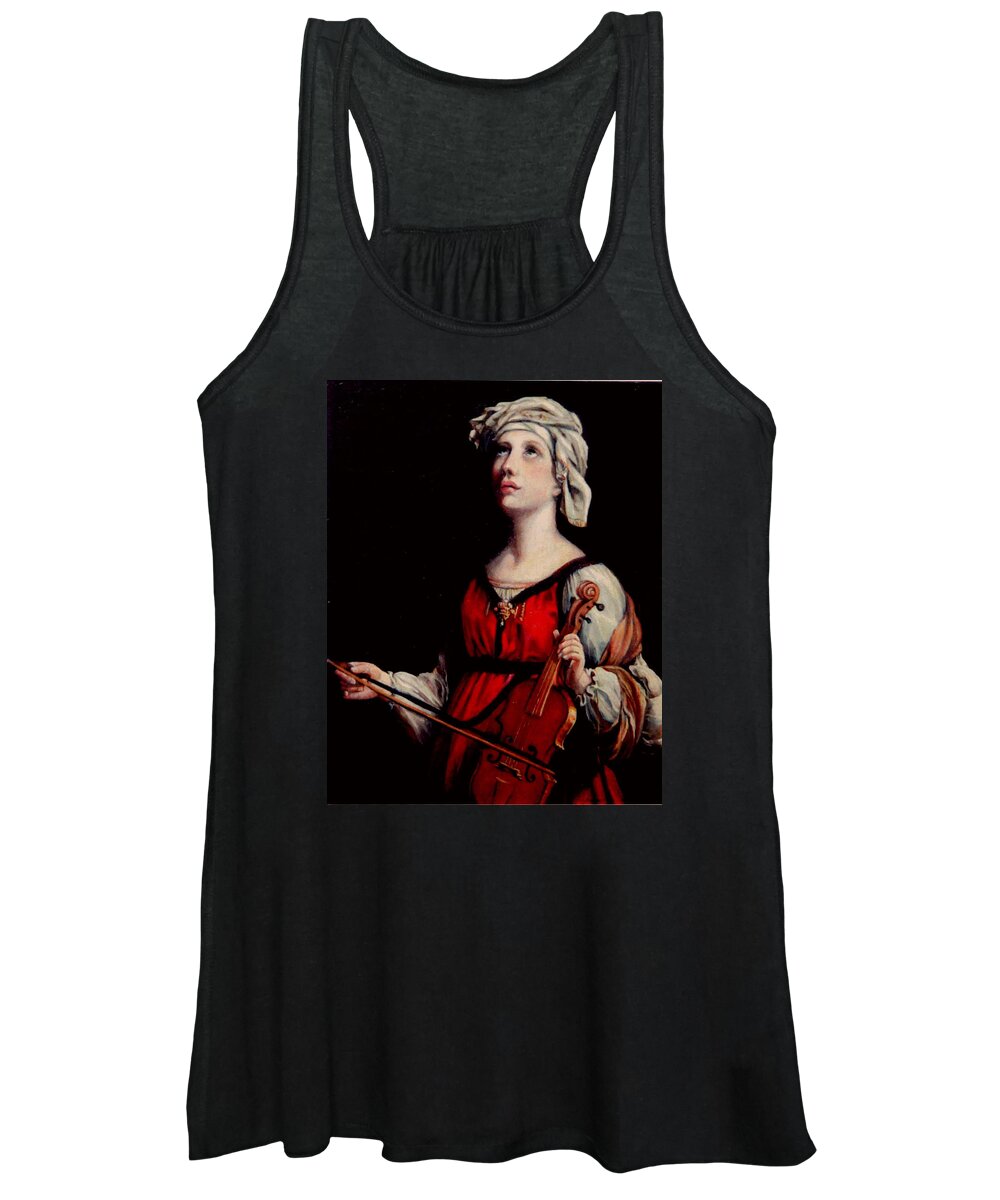 People Women's Tank Top featuring the painting Study of St. Cecelia by Donna Tucker