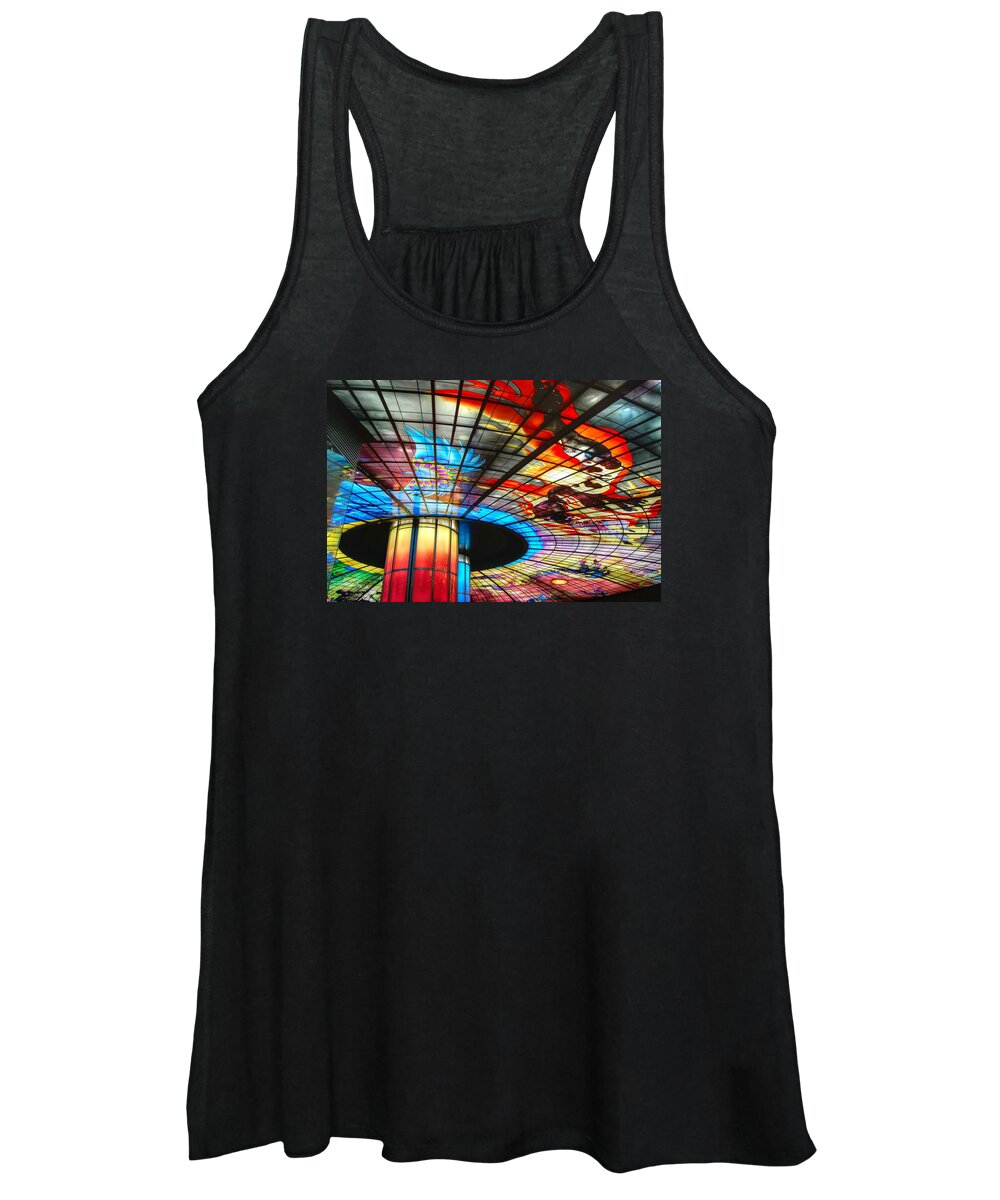 Subway Women's Tank Top featuring the photograph Subway Station Ceiling by Bill Hamilton