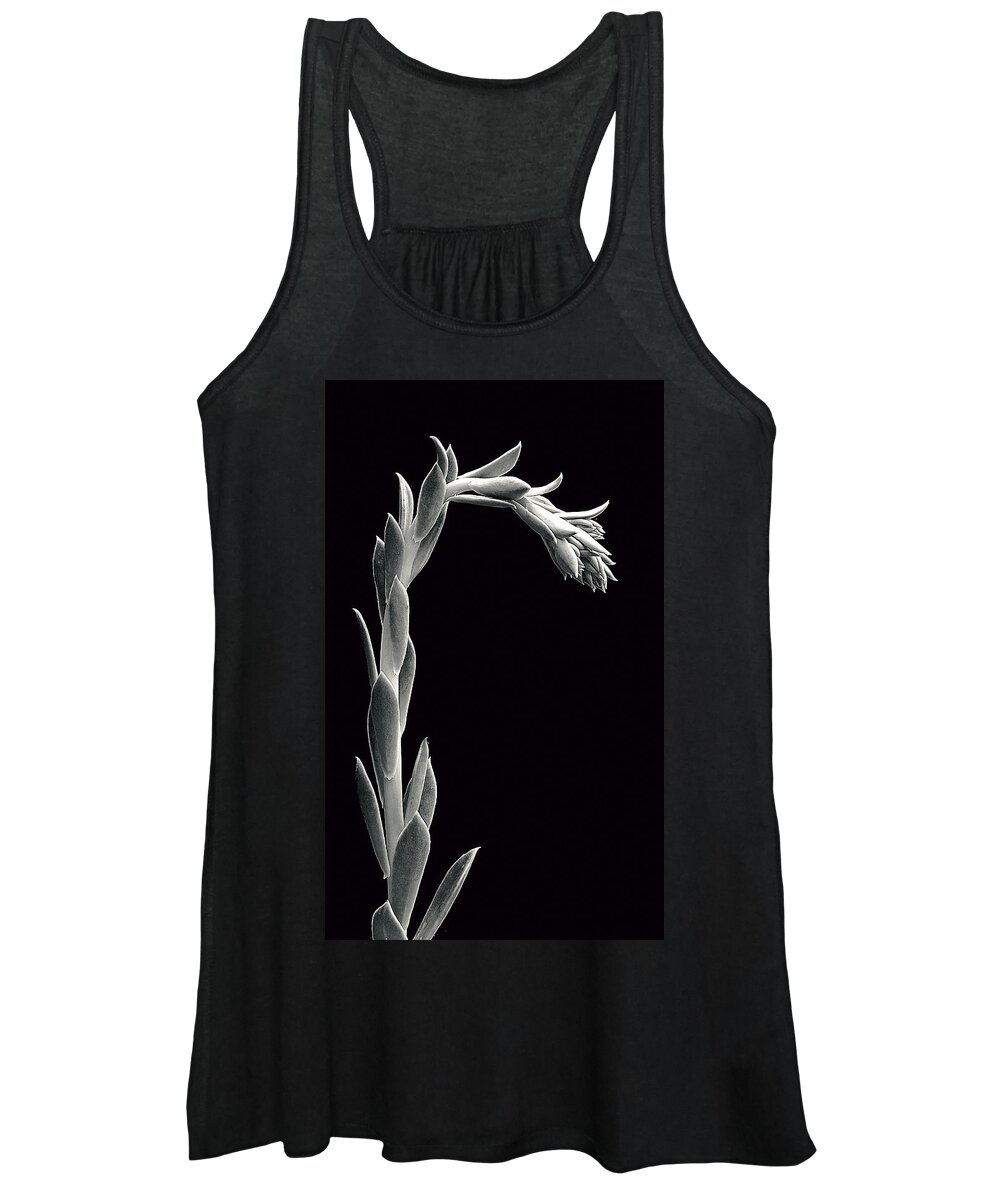 Succulent;black & White Women's Tank Top featuring the photograph Bowing Succulent by Robert Woodward