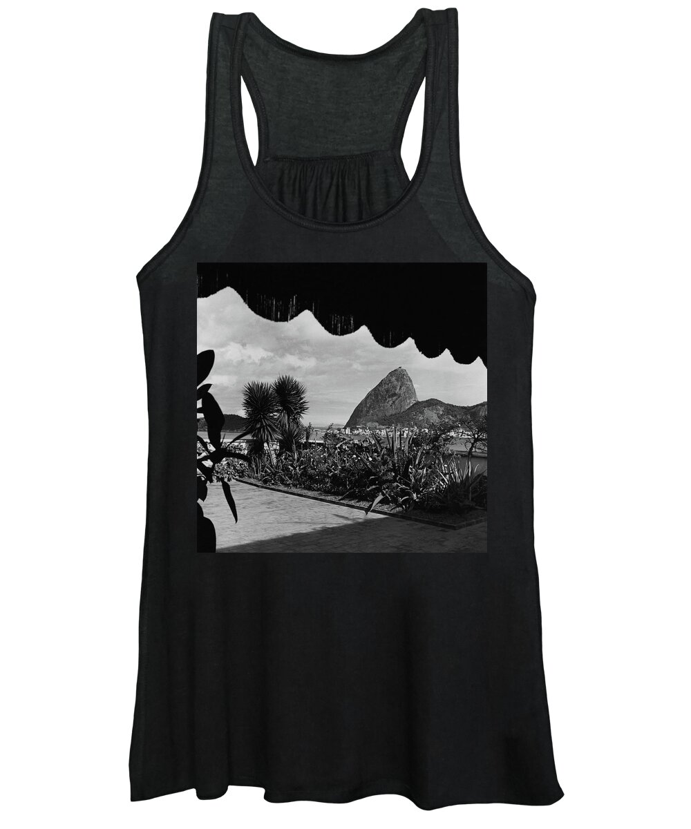 Exterior Women's Tank Top featuring the photograph Sugarloaf Mountain Seen From The Patio At Carlos by Luis Lemus