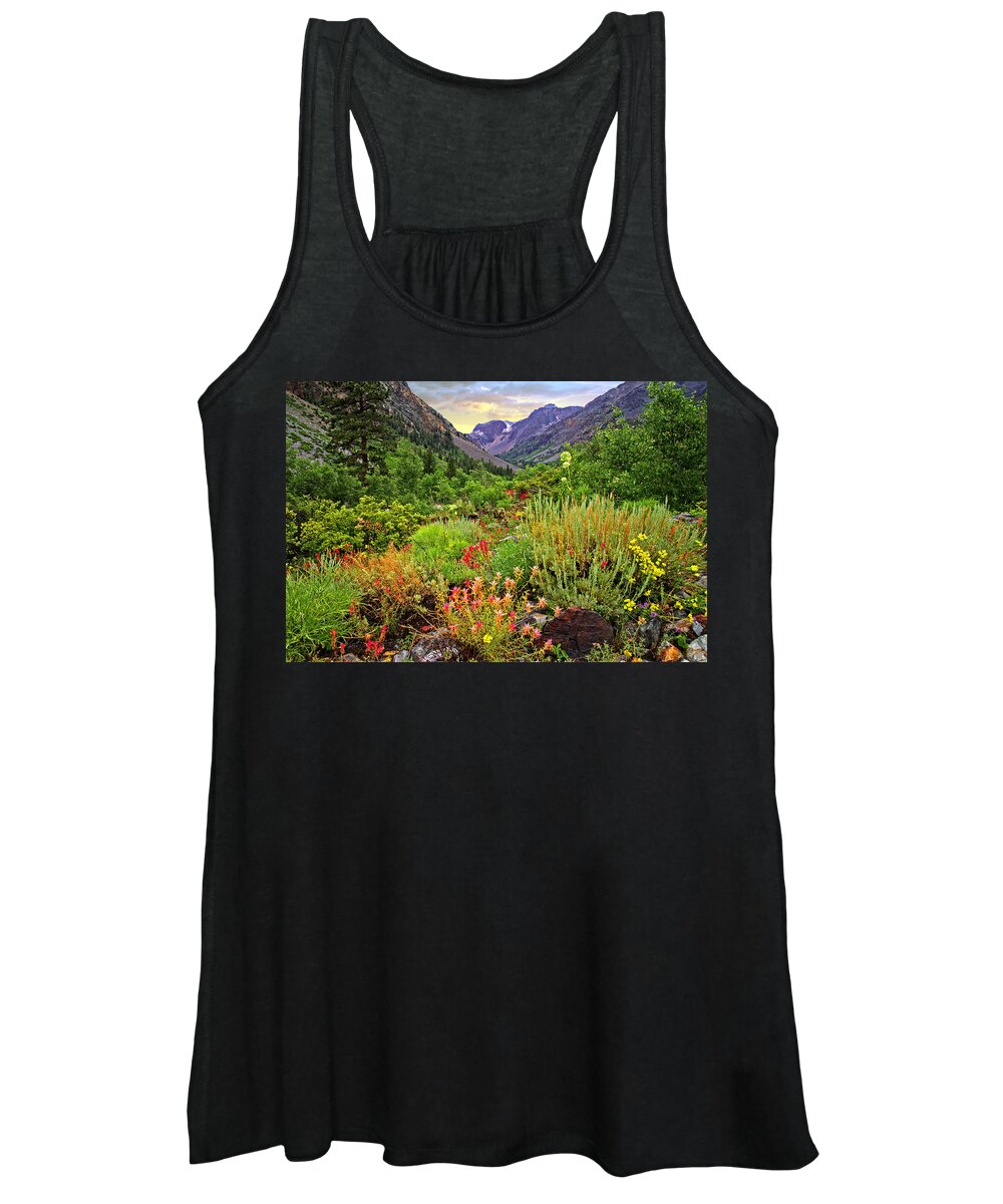 Summer Women's Tank Top featuring the photograph Summer Wildflowers in Lundy Canyon by Lynn Bauer