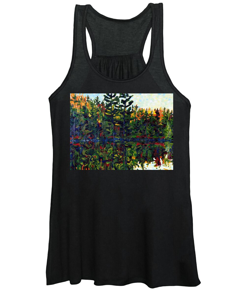 Limberlost Women's Tank Top featuring the painting Sun of Shore Sunrise by Phil Chadwick
