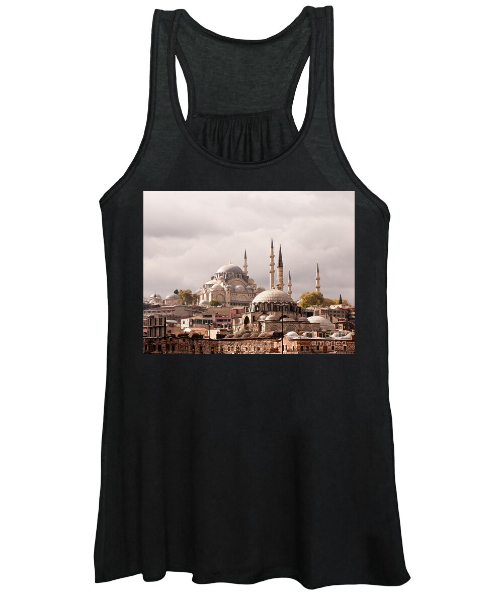 Istanbul Women's Tank Top featuring the photograph Sunlit Domes by Rick Piper Photography