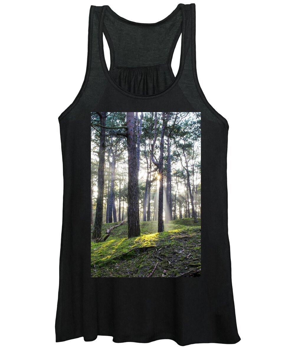 Trees Women's Tank Top featuring the photograph Sunlit Trees by Spikey Mouse Photography