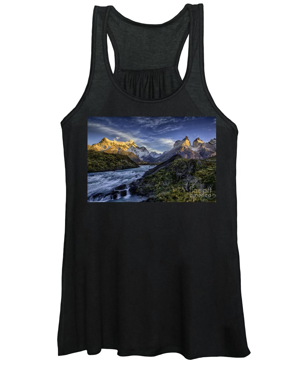 Patagonia Women's Tank Top featuring the photograph Sunrise Over Cascades by Timothy Hacker