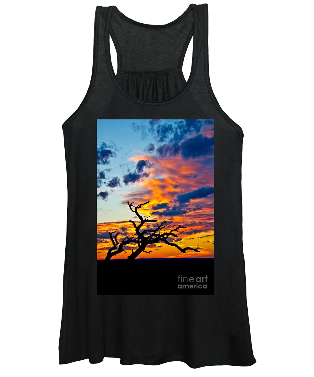 Michael Tidwell Photography Women's Tank Top featuring the photograph Sunset at Enchanted Rock by Michael Tidwell