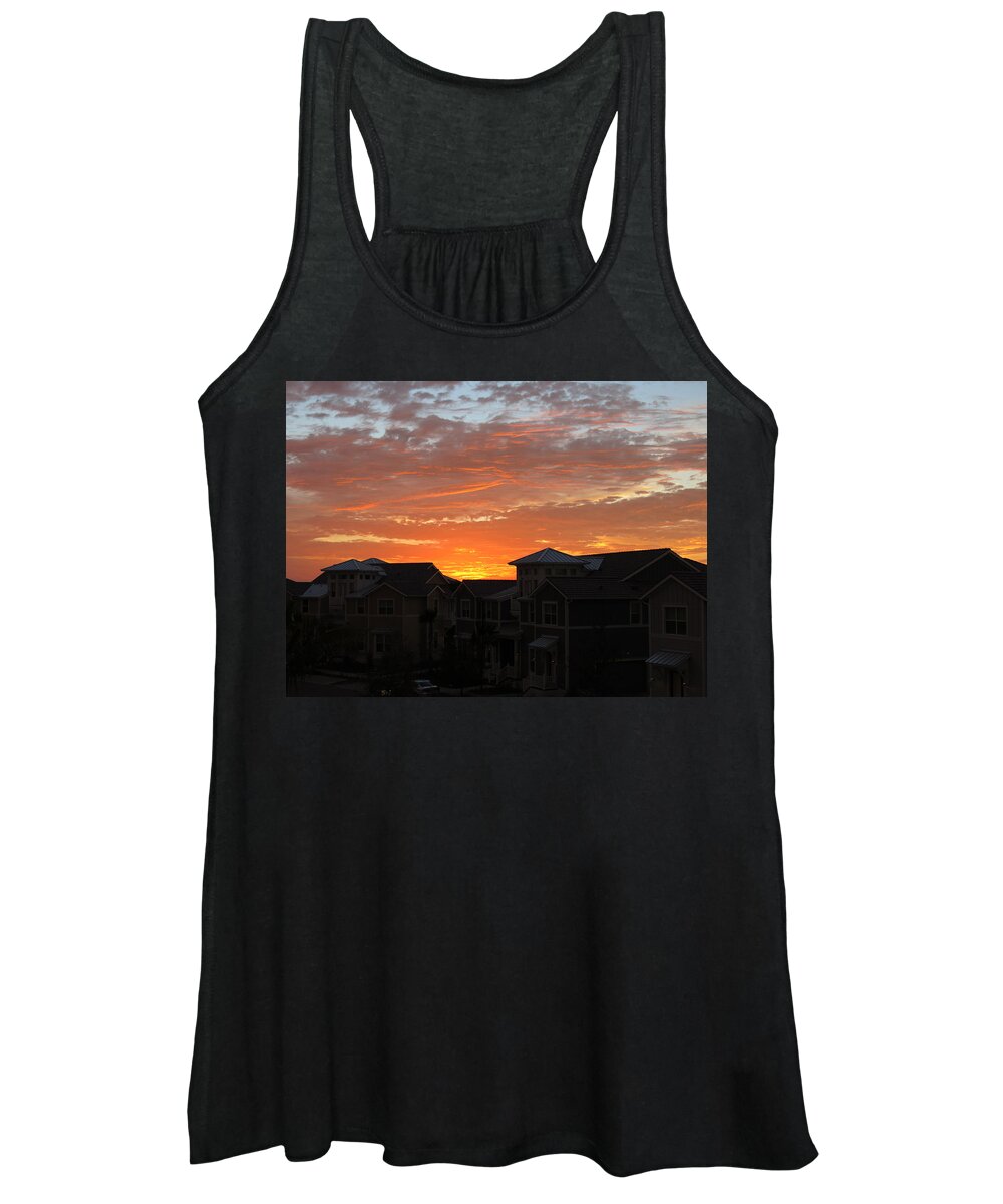 Sunset Women's Tank Top featuring the photograph Sunset over Harbour Isle by Jean Macaluso