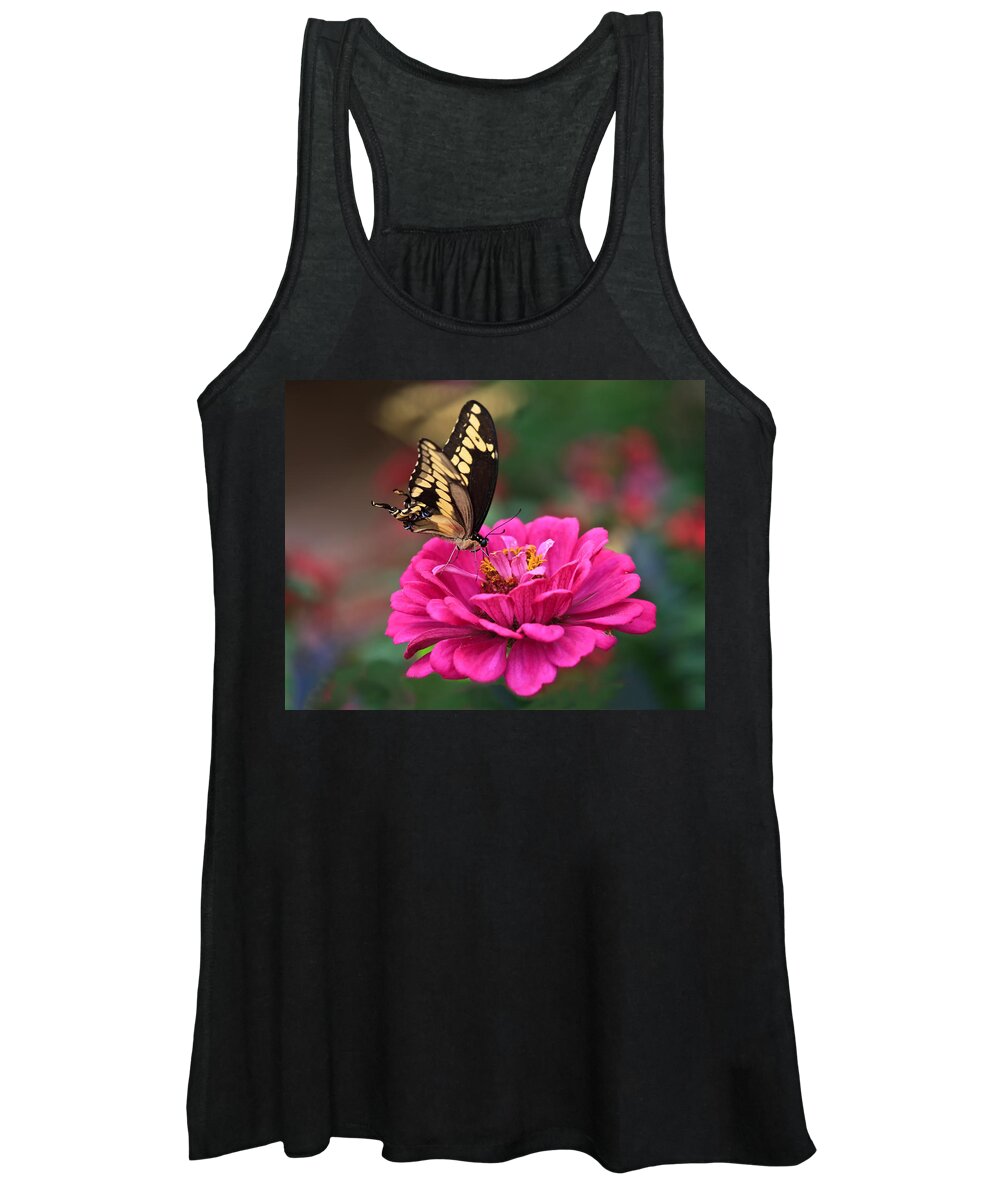Swallowtail Women's Tank Top featuring the photograph Swallowtail Butterfly by Beth Sargent