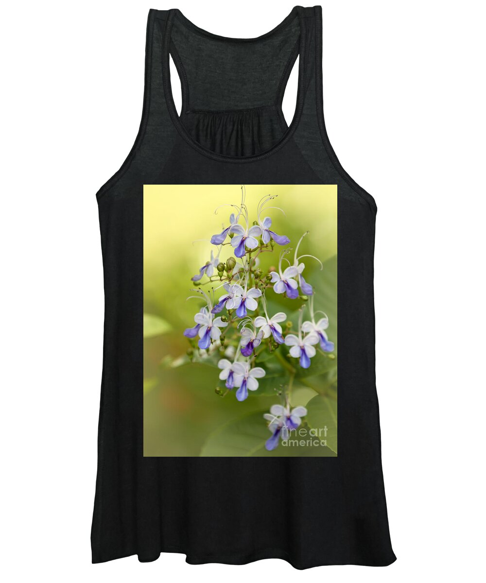 Amazing Women's Tank Top featuring the photograph Sweet Butterfly Flowers by Sabrina L Ryan