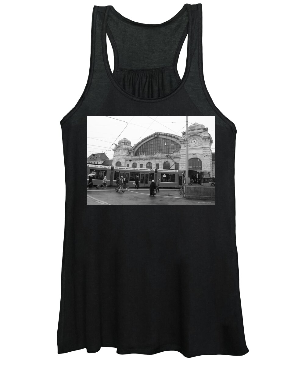 Swiss Women's Tank Top featuring the photograph Swiss Railway Station by Miguel Winterpacht